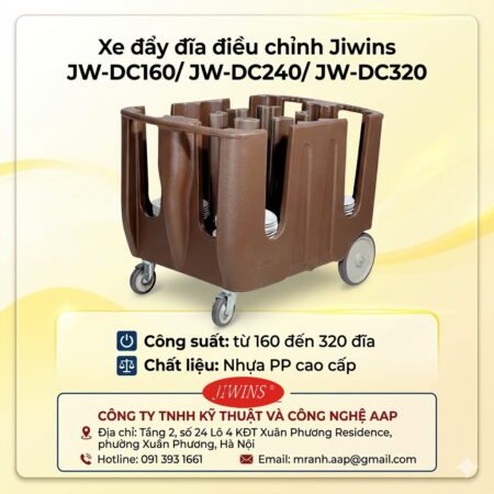Xe đẩy đĩa điều chỉnh Jiwins JW-DC160/ JW-DC240/ JW-DC320